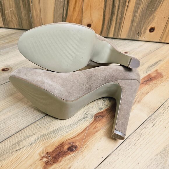 Nine West Tan Suede Scardino Heels | Size 10 - Picture 6 of 7